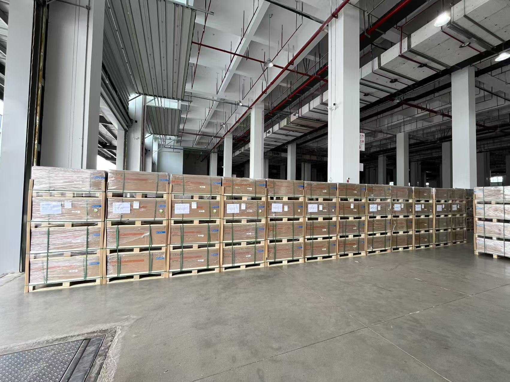 Solar modules ready for dispatch in export cartons